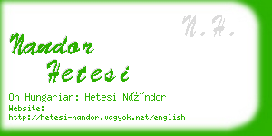 nandor hetesi business card